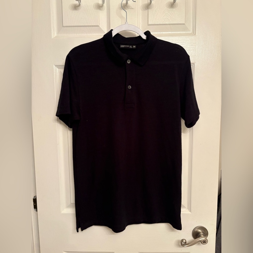 Icebreaker Merino Wool Black Polo